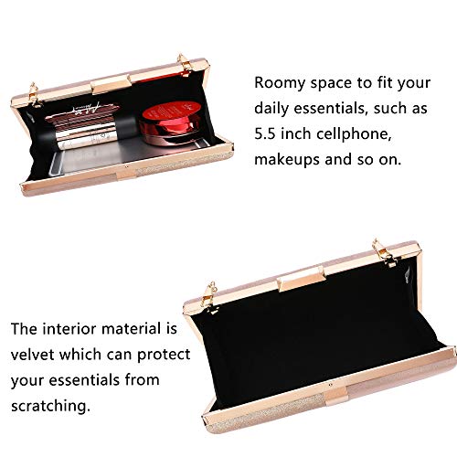 CARIEDO Evening Clutch for Women, Evening Bag Crossbody Bag Wedding Bridal Purse for Cocktail Party Prom