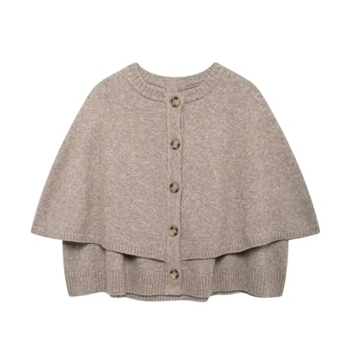 Vintage Casual Women Woolen Sweater Solid O-Neck Shawl Knitted Button Cardigans Autumn Winter Sweaters