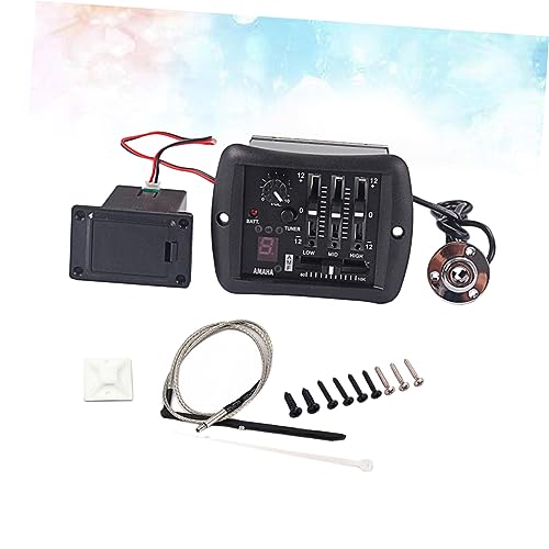 Yardwe Acoustic Guitar Preamp with Band Eq Built Reverb Delay Chorus and Wide Effects Easy to Install High Fidelity Sound for Acoustic Guitar Players