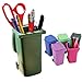 Tophacker Suministros de Oficina Mini cesto de Basura y Juego de Reciclaje en la banqueta, Organizador de Escritorio Alto, Soporte de lápiz para Escritorio (2PCS, Color aleatorio)