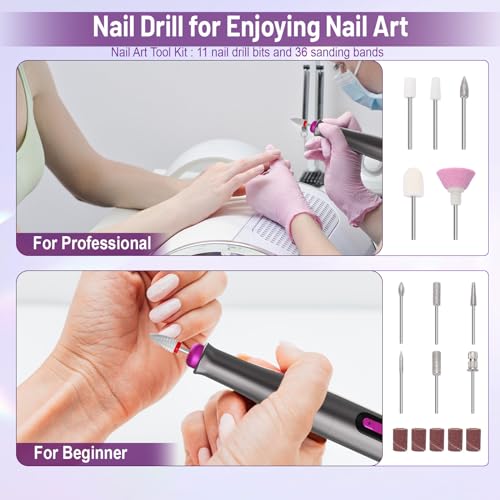Perceuse à ongles électrique sans fil contre le vernis tenace