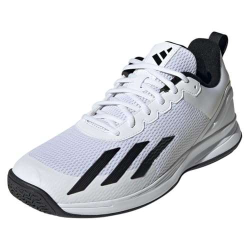 adidas Mens Courtflash Speed Tennis Sneakers Shoes - White, White/Black/White, 12.5 UK