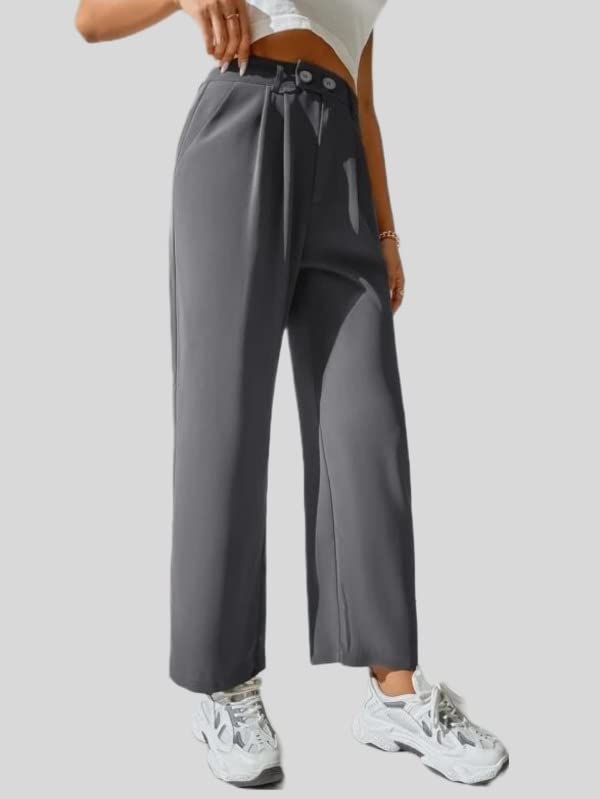 Image of Elendra Women Lycra - Bootcut Trousers Pant Wide Leg