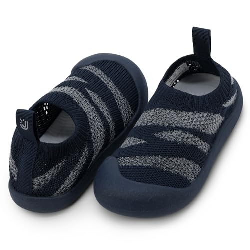 Image of JAN & JUL Slip-on Knit Shoes, Machine Washable and Lightweight Sneakers for Toddler Boys and Girls