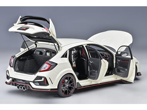 Modelo Auto 2021 Civic Type R (FK8) 1/18 Blanco miniatura 3