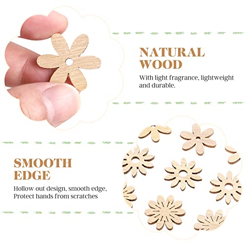 Amosfun 100Pcs Wooden Cutouts Wood Bird Butterfly Flower Slices Wooden Embellishments Table Confetti Rustic Decoration Ornaments For Diy Craft Making Supplies #TOP6