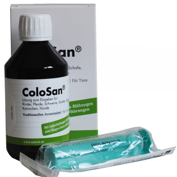 SaluVet ColoSan | Doppelpack | 2 x 100 ml | Arzneimittel für Pferde, Rinder, Schweine, Schafe, Ziegen, Kaninchen und Hunde | Bei Blähungen und Magen-Darm-Störungen
