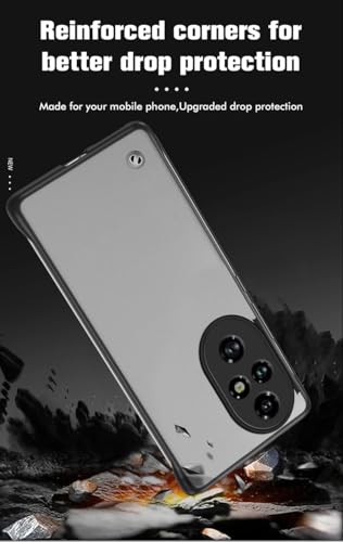 Image of REALCASE Honor 200 Pro 5G Back Cover Case | Stylish Frameless Matte Hard Back Skin | Soft TPU Shock Proof Bumper Back Cover Case for Honor 200 Pro 5G (Blue)