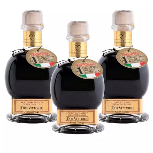 Trío Vinagre Balsámico de Módena IGP Due Vittorie Famglia Extra Espeso 250 ml x 3