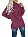 Sweatshirt for Women Comfy Long Sleeve Tops for Women Fall Fashion 2025 Tunic Sweaters Deep Purple XXL
