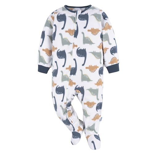Image of Gerber Baby Boys 2-Pack Flame Resistant Fleece Footed Pajamas