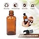 6 Stück Sprühflasche 50ml Glas Zerstäuber, Braunglasflaschen mit Schwarzer Zerstäuber Inkl. Etikett Tropfer Kleiner Trichter für Ätherisches Öle Kosmetik Apotheker Reinigung Aromatherapie (50ml)