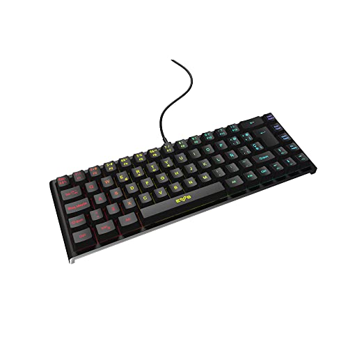 Energy Sistem Gaming Keyboard ESG K4 KOMPACT-RGB Teclado Gamer (69 Teclas, Luces RGB,...