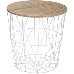 Lamparas De Mesa Jysk ATMOSPHERA CREATEUR D'INTERIEUR Mesa Auxiliar de Metal Blanco Kumi d.40