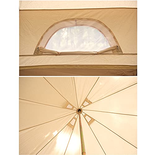 Carpa tipo campana 4m diámetro, impermeable, con orificio para estufa miniatura 5