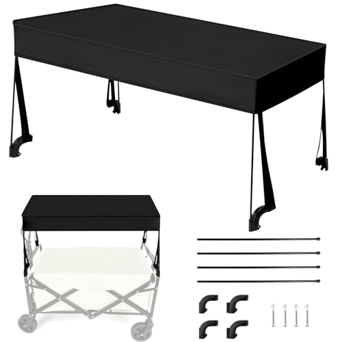 Canopy for Wagon, Collapsible Trolley Roof Awning Sun Shade Cover