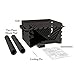 Pilot Rock Park Style Steel Outdoor Barbeque Charcoal Grill with Cooking Grate, 360 Degrees Swivel, and Heavy Gauge Steel Firebox for Camping, Black