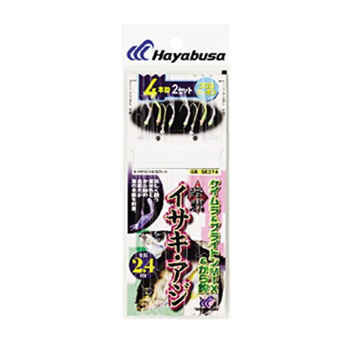 ハヤブサ(Hayabusa) 海戦イサキ・アジ ケイムラ&ブライトンMIX&から鈎 4本鈎2セット SE374 7/8-4-4