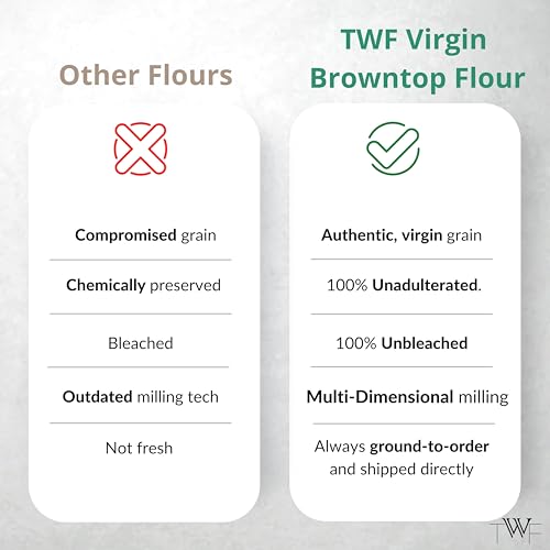 Image of TWF Browntop Flour | 500gm | Stone Ground | Not Pulverized | Naturally Gluten-Free | Virgin - Nutrient Rich