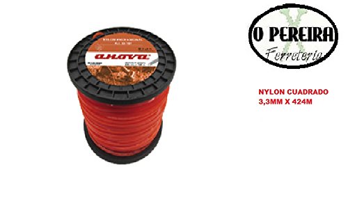 hilo nylon desbrozadora cuadrado 3.30mmx424m corta hilos de regalo