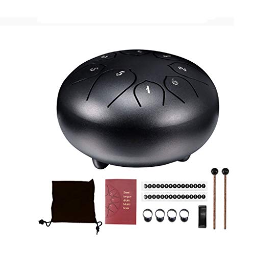 Tambor lengua de acero 6 pulgadas 8 tonos con baquetas miniatura 1