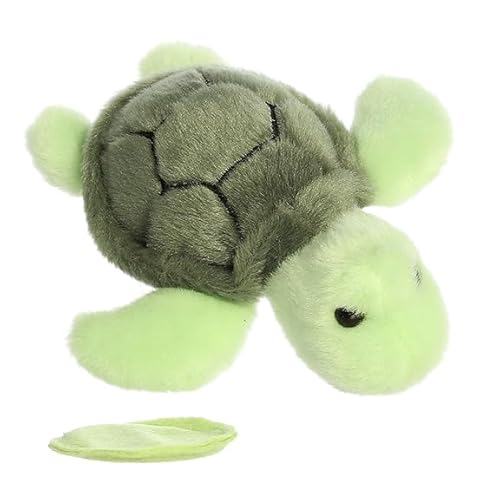 Aurora® Adorable Shoulderkins™ Saavy Sea Turtle™ Stuffed Animal - Fun Buddy that Can Go Everywhere with You - Perfect for Kids 3+ Years and Costumes - Green 5.5 Inches
