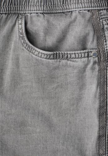 Jean large gris Street One Studio taille élastique en Authentic Wash