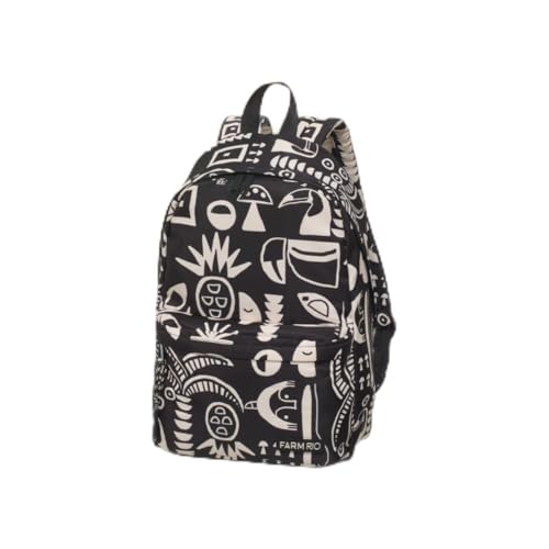 Mochila Farm Xodó Lenço Tropicano Cor Preta