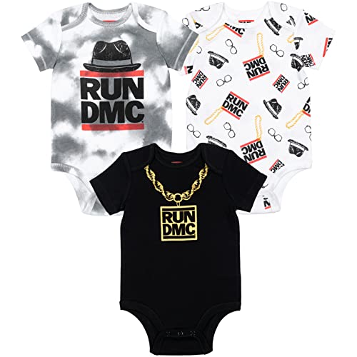 Image of RUN--DMC Hip Hop Baby 3 Pack Bodysuits Newborn to Toddler
