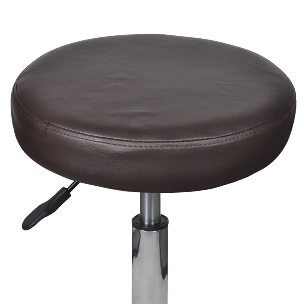 Homgoday Tabourets de bureau 2 pièces marron 35,5 x 84 cm en simili cuir, chaises d'extérieur, chaises de salle à manger pour jardin, ameublement de chaises de jardin, mobilier d'extérieur, terrasse