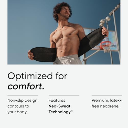 Sweet Sweat Waist Trimmer for Women and Men - Sweat Band Waist Trainer for High-Intensity Training & Workouts, 5 Sizes