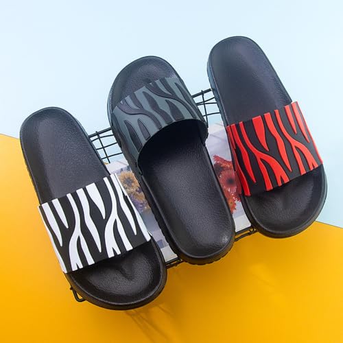 Premium Comfort Zebra Pattern Yoga Mat Sildes Sandals Summer Slippers For Men Indoor Outdoor Non Slip Footwear Plus Size2