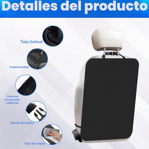Miniatura 3 de Staranry 2 Piezas Protector Asiento Coche Silla Bebe, 70 50cm Protector Silla Coche Bebe, Protector Impermeable Reposapiés Oxford, Protector Respaldo Asiento Coche Para Asientos De Coches Y Suv