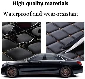 Custom car Floor mat is Compatible for Mercedes-Benz，to All Models for Benz (2000-2025) C260/C200/S500/ A260/ B200，Luxurious ‌All-Weather car Floor MATS. (Black red.-)