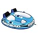 Airhead Mach 2, 1-2 Rider Towable Tube for Boating, 69"L x 69"W, Blue -  Kwik Tek Inc., AHM2-2Z