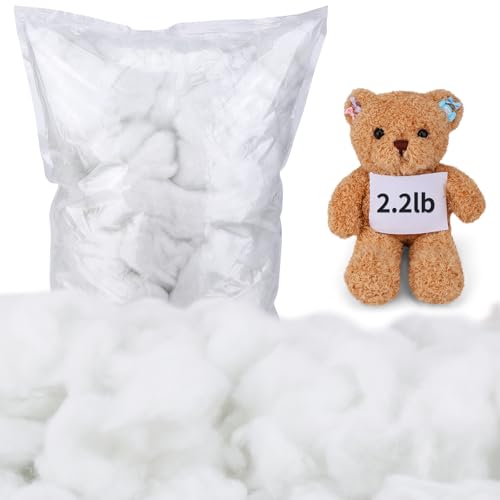 2.2 LB / 35.3 OZ Polyfill Stuffing, Pillow Stuffing, Polyester Fiberfill Stuffing, Stuffing for Crochet, Stuffing for Stuffed Animals, Stuffing for Pillows, Stuffing for Crafts Cotton Stuffing