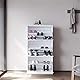 SONNI Schuhschrank Weiss Schmal, Tiefe 30 cm, mit 3 Klappen, mit 3 verstelbaren Einlegeböden, maximal 27 Paar Schuhe aufnehmbar, B63xT30xH120cm