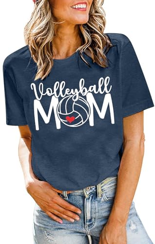 Volleyball T-Shirt Women Volleyball Mom Shirts Game Day Shirt Game Day Graphic Shirts
