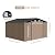 GarveeLife 12 x 10 Ft Outdoor Storage Shed with Updated Frame Structure & Lockable Door, Waterproof Practical Garden Patio Lawn Poolside Metal Tool Shed Designed for Organization & Storage, Brown