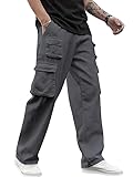 DERIKE Men Cargo Pants 100% Cotton