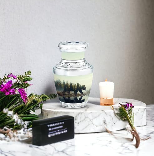 Image of Bear Urn - Small Urn for Ashes - Cremation Urns for Burial - Cremation Urns for Human Ashes Adult Female - Cremation Urns for Adult Ashes Women (3 inch Pack of 4)
