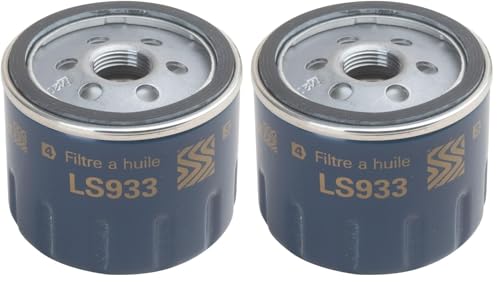 PURFLUX Filtro de aceite motor Filtro enroscable LS933 (Paquete de 2)