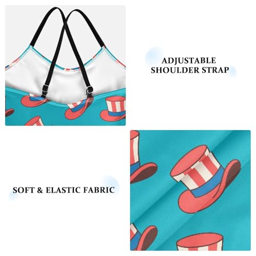 senya Girls Swimsuits One-Piece Swimwear Tie Bathing Suit Beach Summer Round Neck 7-8T Hat Pattern3