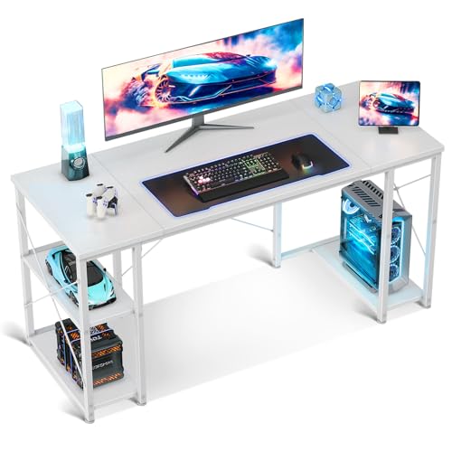 PLUS オフィスデスク　勉強机　パソコンデスク　 幅140cm　机上ラック付き Amazon | ZXD pcデスク ラック付き 幅80cm×奥行50cm パソコン