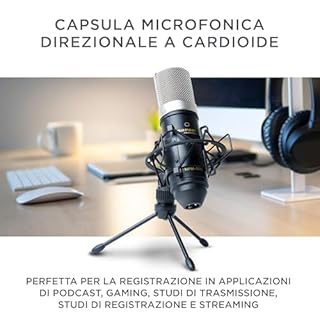 Marantz Professional MPM-1000 - Microfono da Studio a Condensatore XLR con Supporto da Tavolo e Cavo per Podcast, Streaming, Canto, Telelavoro e Giochi