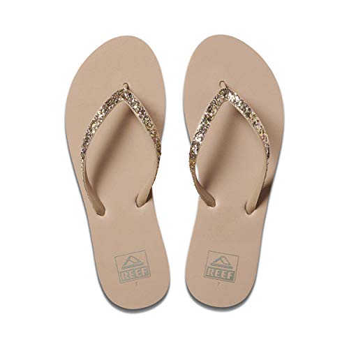 Reef Women's Sandals Stargazer | Glitter Flip Flops for Women with Soft Cushion
