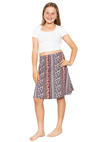 Image of STRETCH IS COMFORT Girls Skirts Flowy A Line Knee Length and Ankle Length | Elastic Waist, Kids School Skirt, Girls Maxi Skirt, Black Skirt For Girls, Faldas Para Ninas, Girls Long Skirt, Long skirts