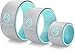 UpCircleSeven Yoga Wheel Set - Strongest & Most Comfortable Dharma Yoga Prop Wheel, 3 Pack Kit for Back Pain and Stretching (12, 10, 6 inch) (Turquoise)