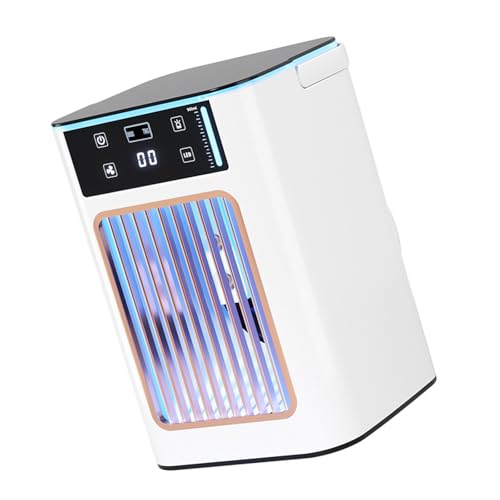Ventilateur de climatisation portable USB compact avec éclairage LED 7 couleurs - 2
