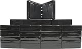(20) Black 24-Disc Capacity CD DVD 2-Ring Album Wallet Book Storage CDBR4324BK (UniKeep Style) by Square Deal Recordings & Supplies